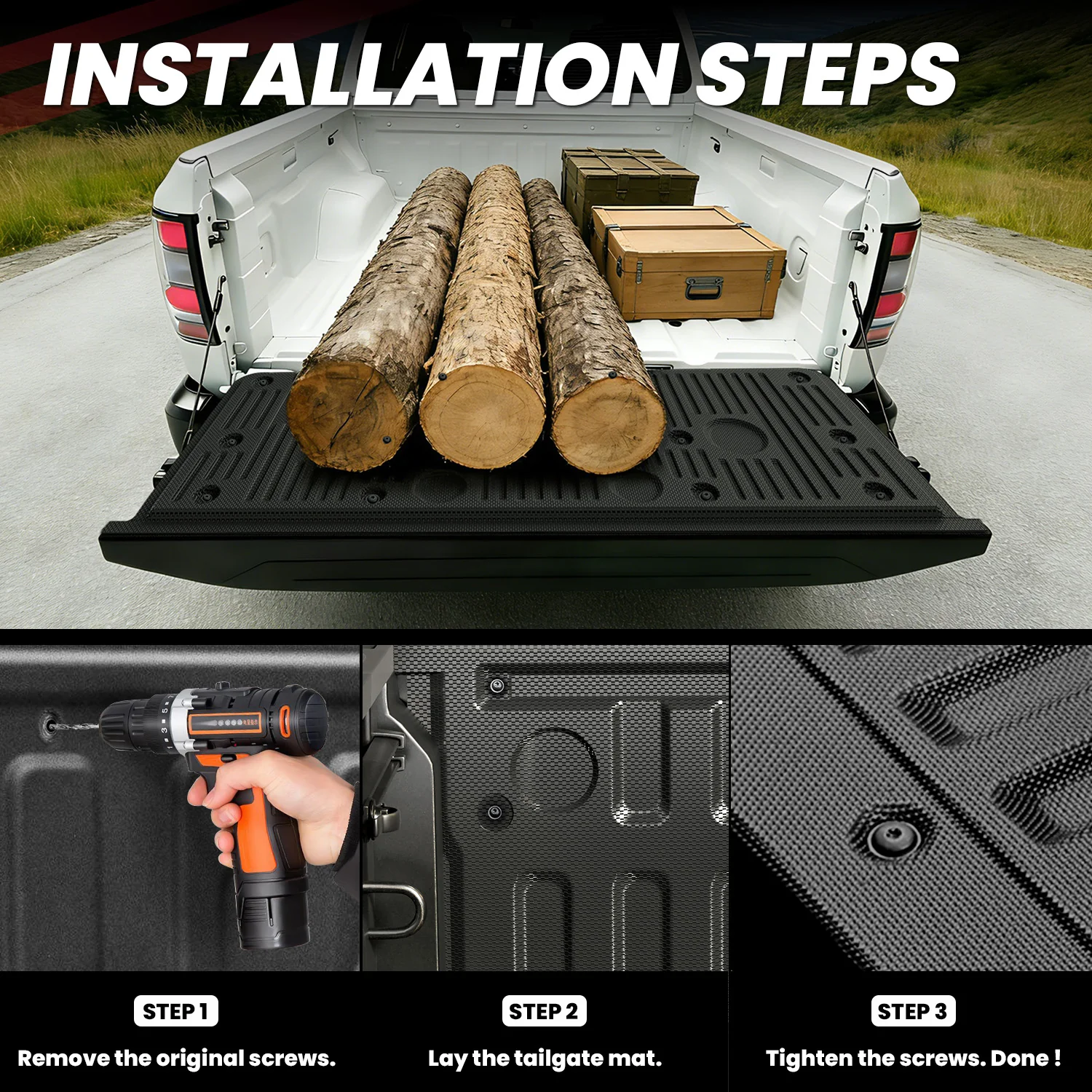 Fit for 2022-2026 Nissan Frontier Heavy Duty Custom Truck Bed Mat or Tailgate Mat, Not Fit Drop-in liners - Image 22