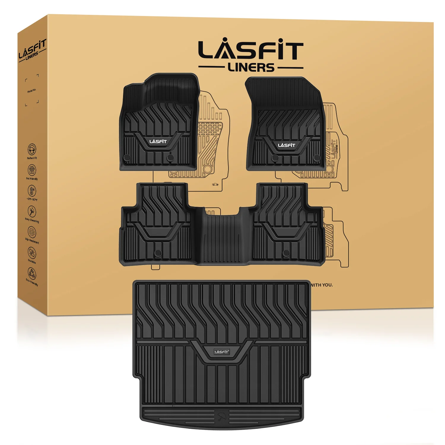Fit for 2021-2026 Nissan Rogue TPE Material Floor Mats or Cargo Mat, Not for Sport - Image 18
