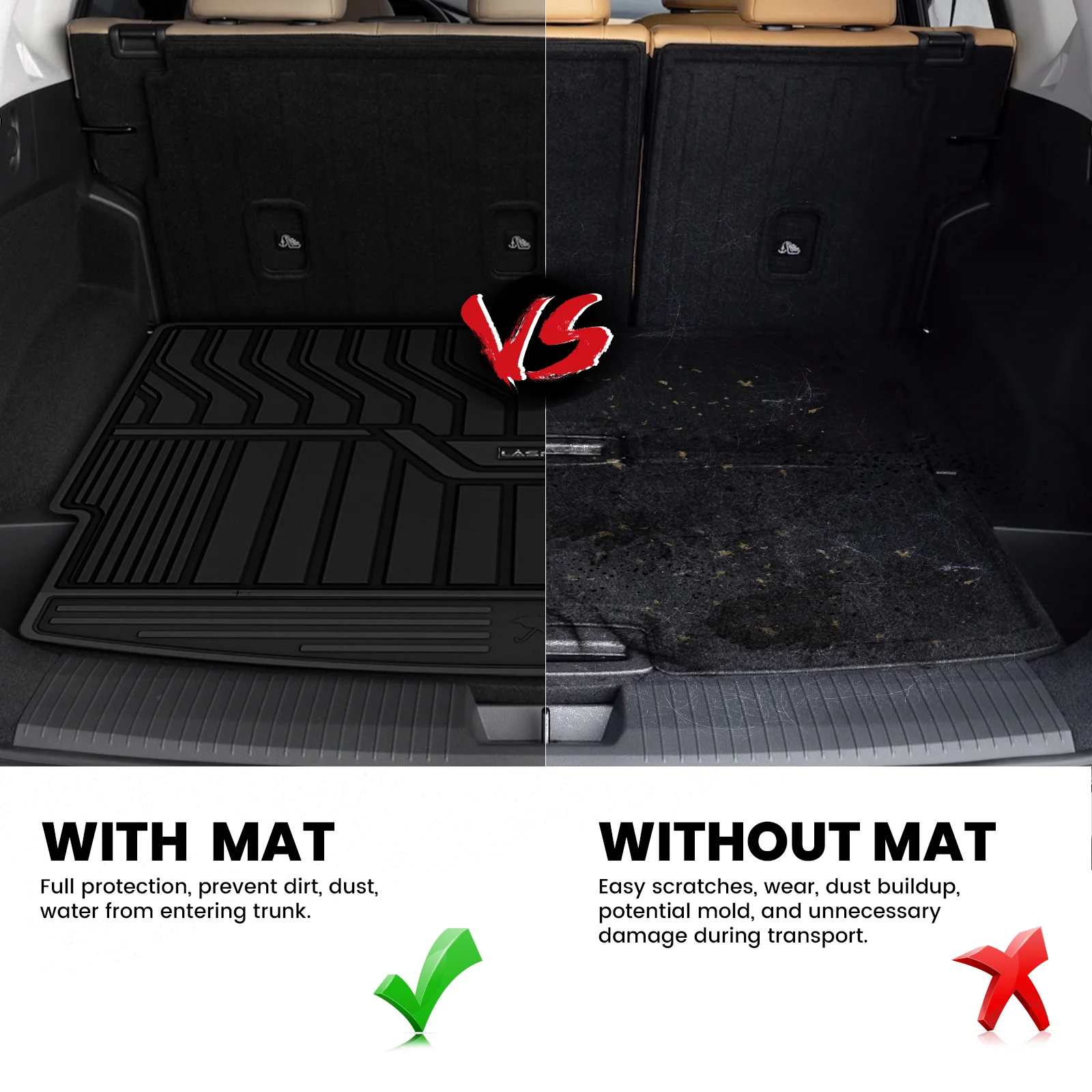 Fit for 2021-2026 Nissan Rogue TPE Material Floor Mats or Cargo Mat, Not for Sport - Image 29
