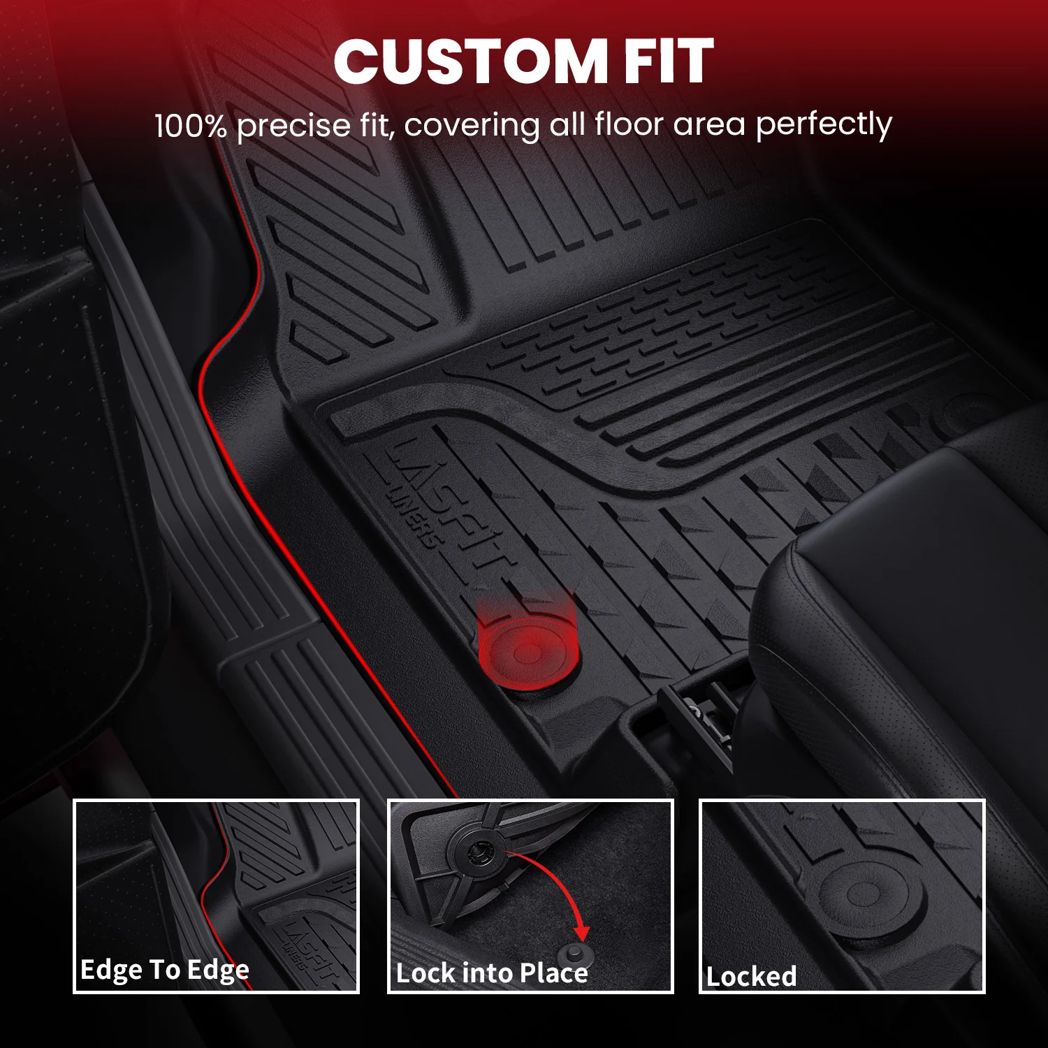Fit for 2019-2024 Ram 1500 1st & 2nd Floor Mats, Only Fit Carpet Floor, Don't Fit Classic Model - Image 38