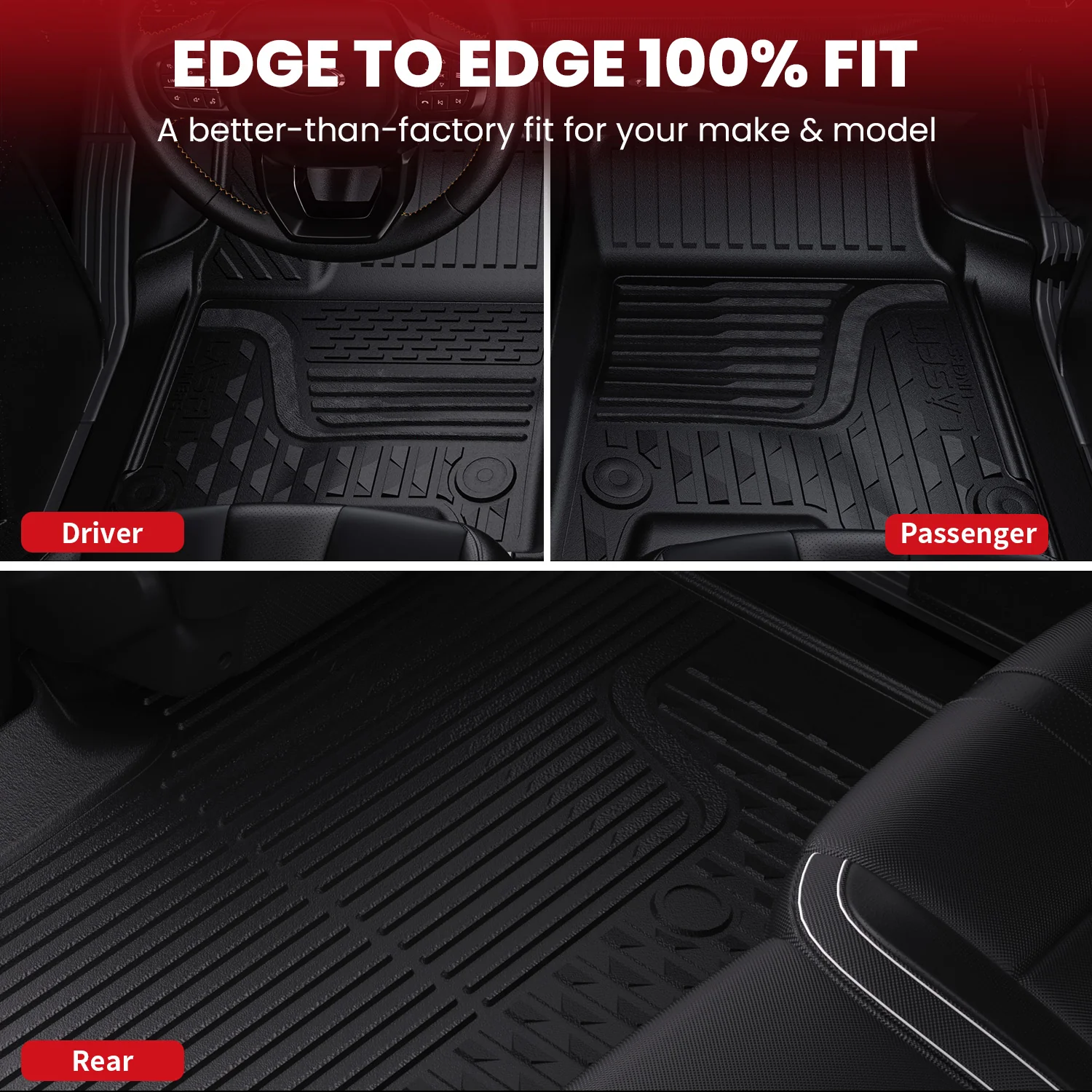 Fit for 2019-2024 Ram 1500 1st & 2nd Floor Mats, Only Fit Carpet Floor, Don't Fit Classic Model - Image 47