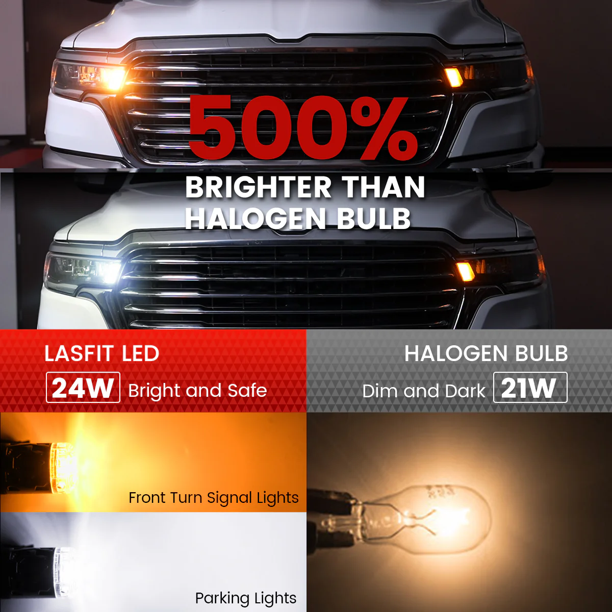 Switchback 3157 4157 48W 4800LM LED Front Turn Signal Lights | D Series - Image 4