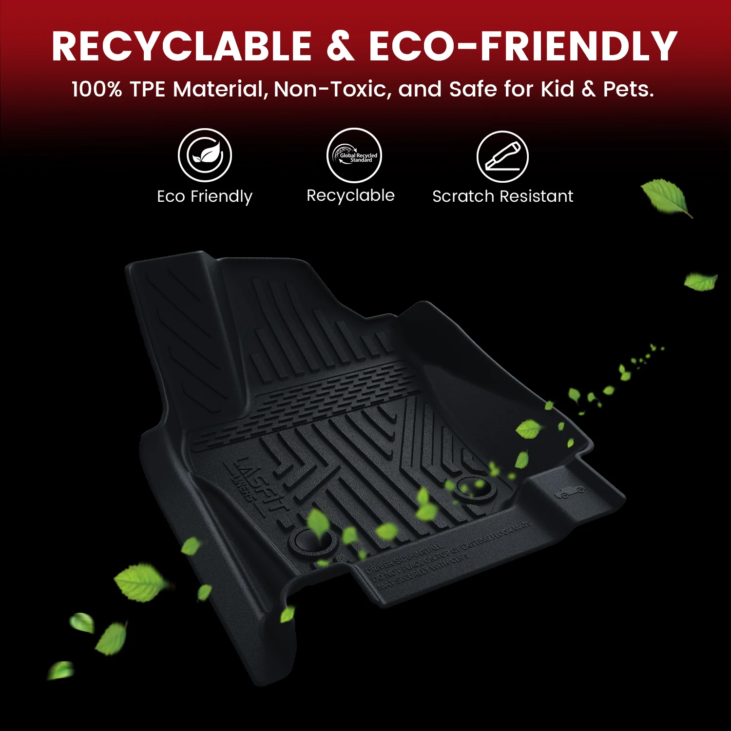 Fit for 2024-2026 Toyota Tacoma All-Weather Floor Mats, Fit Double Cab Only - Image 8